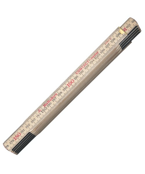 Hultafors Gliedermaßstab Kontaktmeter, 2m, Holz (Glasbirke)