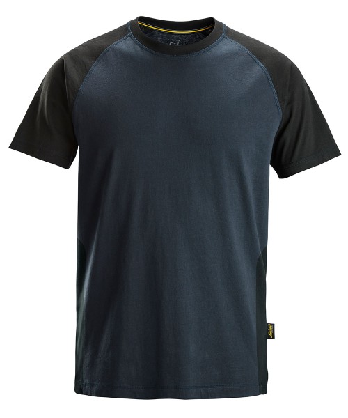 Snickers 2550 Zweifarbiges T-Shirt, navy-schwarz
