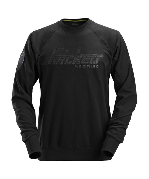 Snickers 2882 Logo Sweatshirt Rundhals, schwarz
