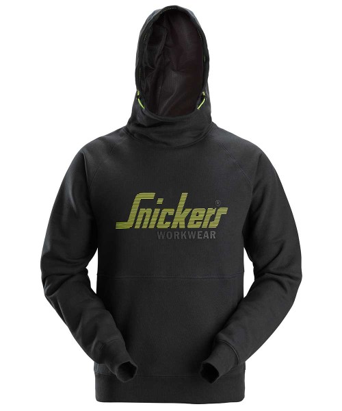 Snickers 2845 Logo-Hoodie, schwarz