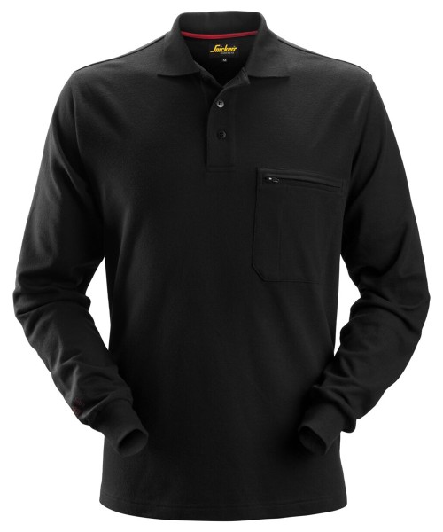 Snickers 2660 ProtecWork Langarm-Poloshirt, schwarz