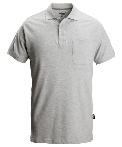 Snickers 2708 Klassisches Polo Shirt, grey melange