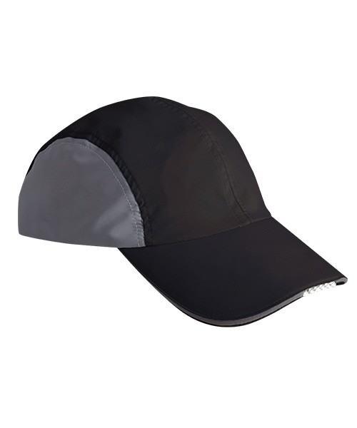 LEDitsee® Runner Cap, schwarz/grau mit rotem Rücklicht