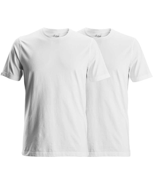 Snickers 2529 T-Shirt aus Soft Stretch weiss, 2er-Pack