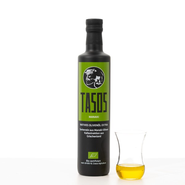 Bio-Olivenöl aus eigener Ernte - 500ml - TASOS - MANAKI