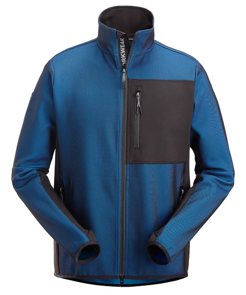Snickers 8045 FlexiWork Zwischenschicht-Jacke mit durchgehendem Reißverschluss, blau