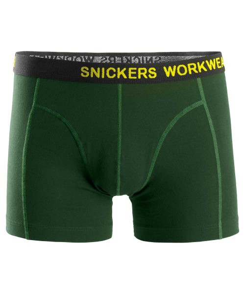 Snickers 9436 2er-Pack Stretch Boxershorts, schwarz-waldgrün