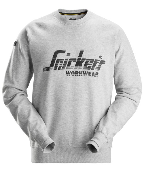 Snickers 2892 Logo-Sweatshirt, grau-melange