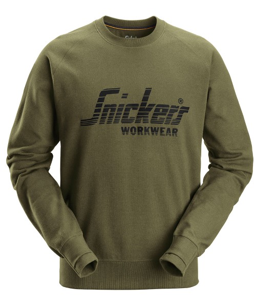 Snickers 2892 Logo-Sweatshirt, khaki-grün
